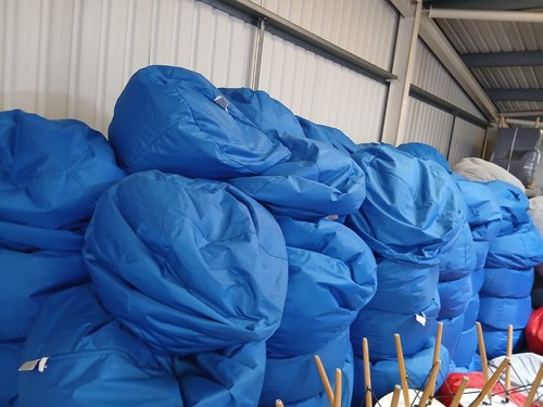 Large blue bean bags - large,