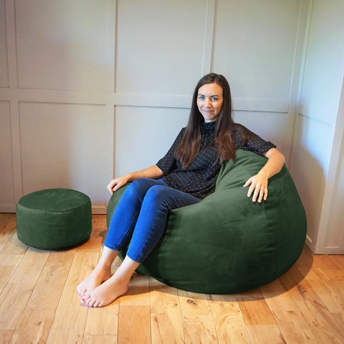 Velvet slouchbag bean bag - slouchbag,