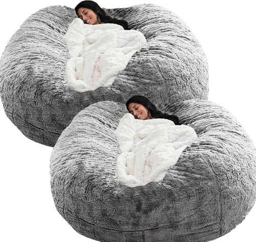 Giant faux fur bean - bean, chair