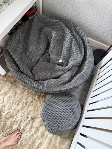 Xlarge bean bag grey excellent - bean,