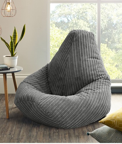 Jumbo cord beanbag chair - cord, large