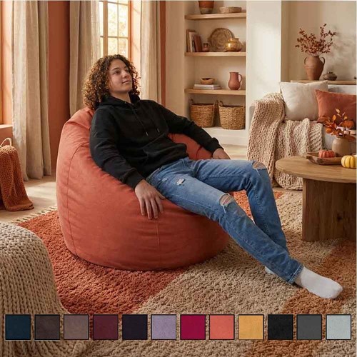 Faux suede bean bags - suede,