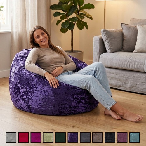 Beanbag crushed velvet bean - beanbag,