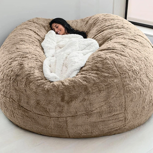 Giant faux fur bean - fur, bag