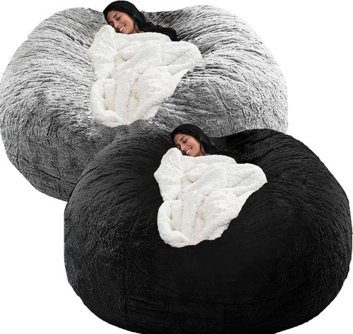 2pcs faux fur bean - faux, bag