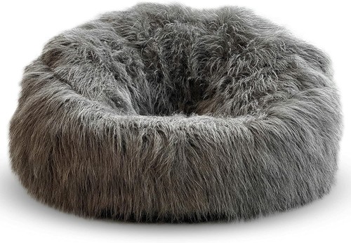 Luxury beanbag chair faux fur - luxury,
