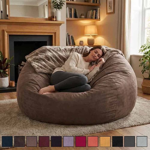 Faux suede bean bags jumbo - faux,