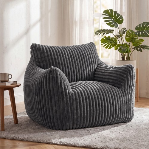 Corduroy bean bag chair - bag,
